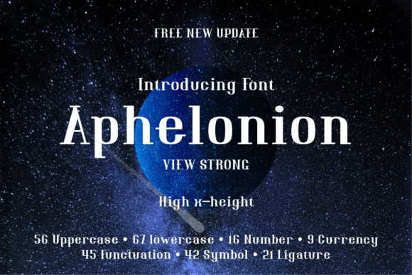 Aphelonion: A Serif Font for Elegant Design