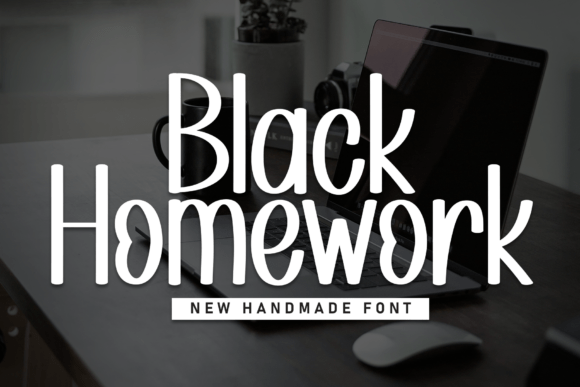 Black Homework Font for Professional Branding