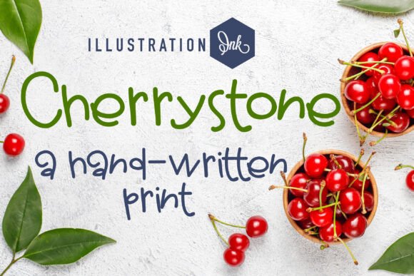 Cherrystone Font: Handmade Elegance for Craft Projects