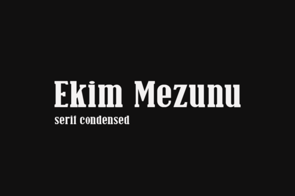 Ekim Mezunu: A Serif Font for Elegant Design