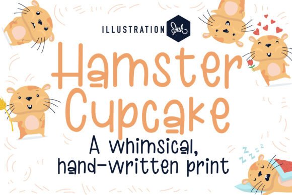 Hamster Cupcake Font for Web Design